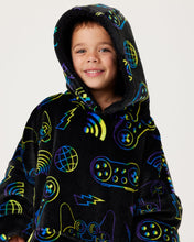 Load image into Gallery viewer, Snuggz Kids Original - Gamer Print Hooded Blanket