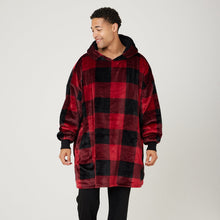 Load image into Gallery viewer, Snuggz Kids Original - Tartan Red Check Hooded Blanket