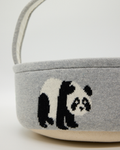 Load image into Gallery viewer, Snuggz Knitted Panda Storage Basket - Small
