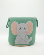 Load image into Gallery viewer, Snuggz Knitted Elephant Storage Basket - Large

