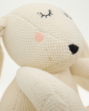 Load image into Gallery viewer, Snuggz Knitted White Bunny Toy &amp; Cotton Baby Blanket Set
