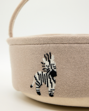 Load image into Gallery viewer, Snuggz Knitted Zebra Storage Basket - Small
