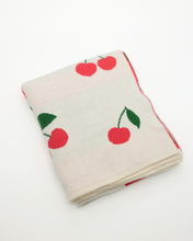 Load image into Gallery viewer, Snuggz Cotton Knitted Cherry Baby Blanket, 80 x 100 cm
