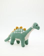 Load image into Gallery viewer, Snuggz Knitted Brontosaurus Dino Soft Toy - Medium
