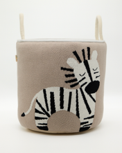 Load image into Gallery viewer, Snuggz Knitted Zebra Storage Basket - Large
