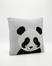 Load image into Gallery viewer, Snuggz Knitted Panda Cushion With Filler
