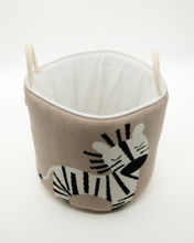 Load image into Gallery viewer, Snuggz Knitted Zebra Storage Basket - Large
