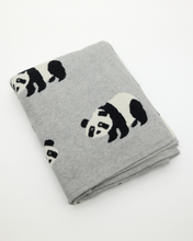 Load image into Gallery viewer, Snuggz Cotton Knitted Panda Baby Blanket, 80 x 100 cm
