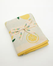 Load image into Gallery viewer, Snuggz Cotton Knitted Lemon Baby Blanket, 80 x 100 cm
