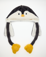 Load image into Gallery viewer, Snuggz Kids Oversized 3D Penguin Hat with Moving Ears
