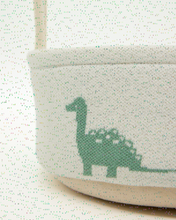 Load image into Gallery viewer, Snuggz Knitted Dinosaur &amp; Rainbow Storage Basket - Small
