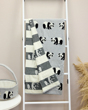 Load image into Gallery viewer, Snuggz Cotton Knitted Panda Baby Blanket, 80 x 100 cm
