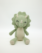 Load image into Gallery viewer, Snuggz Knitted Triceratops Dino Soft Toy - Medium
