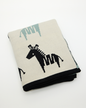 Load image into Gallery viewer, Snuggz Cotton Knitted Zebra Baby Blanket, 80 x 100 cm
