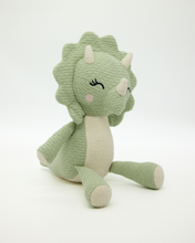 Load image into Gallery viewer, Snuggz Knitted Triceratops Dino Soft Toy - Medium
