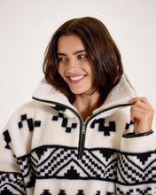 Load image into Gallery viewer, Snuggz Ladies Aztec Half Zip Borg Sweatshirt
