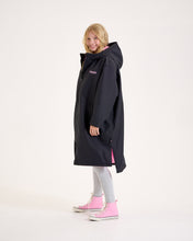 Load image into Gallery viewer, Snuggz Kids Lite Black Changing Robe with Pink Borg
