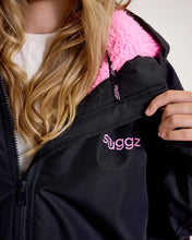 Load image into Gallery viewer, Snuggz Kids Lite Black Changing Robe with Pink Borg
