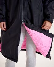 Load image into Gallery viewer, Snuggz Kids Lite Black Changing Robe with Pink Borg
