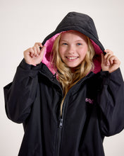 Load image into Gallery viewer, Snuggz Kids Lite Black Changing Robe with Pink Borg
