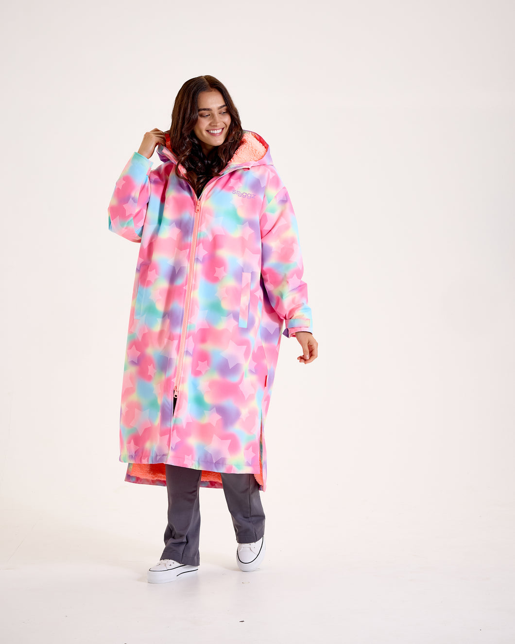 Snuggz Women Lite Rainbow Star Print Changing Robe