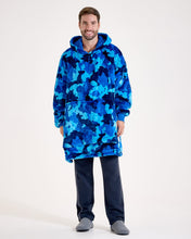 Load image into Gallery viewer, Snuggz Men Original Blue Camo Hooded Blanket
