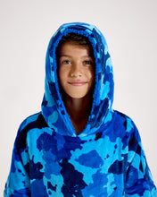 Load image into Gallery viewer, Snuggz Kids Original Blue Camo Hooded Blanket
