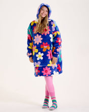Load image into Gallery viewer, Snuggz Kids Original Blue Flower Power Hooded Blanket
