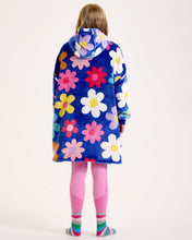 Load image into Gallery viewer, Snuggz Kids Original Blue Flower Power Hooded Blanket

