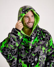 Load image into Gallery viewer, Snuggz Men Original Football Graffiti Hooded Blanket

