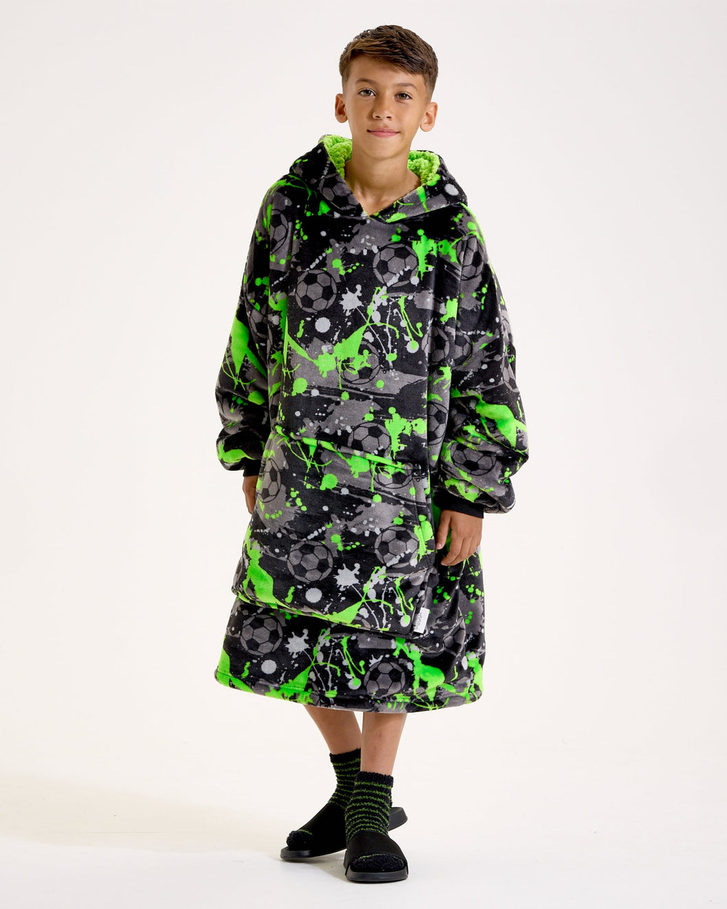 Snuggz Kids Original Football Graffiti Hooded Blanket