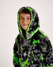 Load image into Gallery viewer, Snuggz Kids Original Football Graffiti Hooded Blanket
