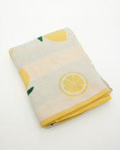 Load image into Gallery viewer, Snuggz Cotton Knitted Lemon Baby Blanket, 80 x 100 cm
