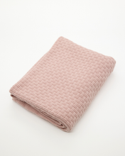 Load image into Gallery viewer, Snuggz Knitted Pink Bunny Toy &amp; Cotton Baby Blanket Set
