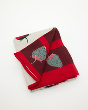 Load image into Gallery viewer, Snuggz Cotton Knitted Strawberry Baby Blanket, 80 x 100 cm
