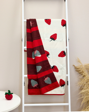 Load image into Gallery viewer, Snuggz Cotton Knitted Strawberry Baby Blanket, 80 x 100 cm
