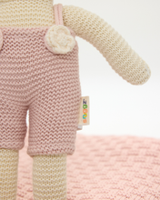 Load image into Gallery viewer, Snuggz Knitted Pink Bunny Toy &amp; Cotton Baby Blanket Set
