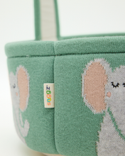 Load image into Gallery viewer, Snuggz Knitted Elephant Storage Basket - Small
