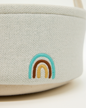 Load image into Gallery viewer, Snuggz Knitted Dinosaur &amp; Rainbow Storage Basket - Small
