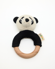 Load image into Gallery viewer, Snuggz Knitted Zebra Ring Rattle Baby Toy
