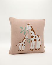 Load image into Gallery viewer, Snuggz Knitted Safari Giraffe Cushion With Filler
