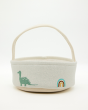 Load image into Gallery viewer, Snuggz Knitted Dinosaur &amp; Rainbow Storage Basket - Small
