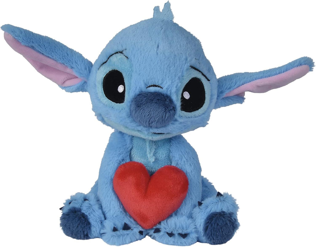 Stitch Holding Heart Disney Official Snuggz Licenced Plush Toy - Medium size