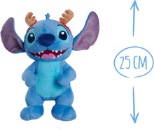 Load image into Gallery viewer, Stitch with Antlers Christmas Disney Official Snuggz Licenced Plush Toy - Medium size
