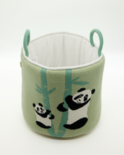 Load image into Gallery viewer, Snuggz Knitted Panda Storage Basket - Large
