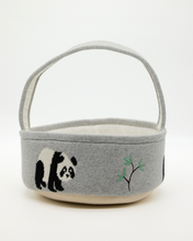 Load image into Gallery viewer, Snuggz Knitted Panda Storage Basket - Small
