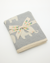Load image into Gallery viewer, Snuggz Cotton Knitted Elephant Baby Blanket, 80 x 100 cm
