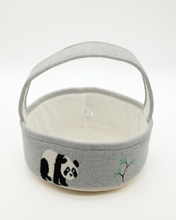 Load image into Gallery viewer, Snuggz Knitted Panda Storage Basket - Small

