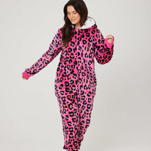 Load image into Gallery viewer, Snuggz Hot Pink Animal Adult Onesie
