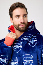 Load image into Gallery viewer, Snuggz Original Adults Arsenal Football Hooded Blanket
